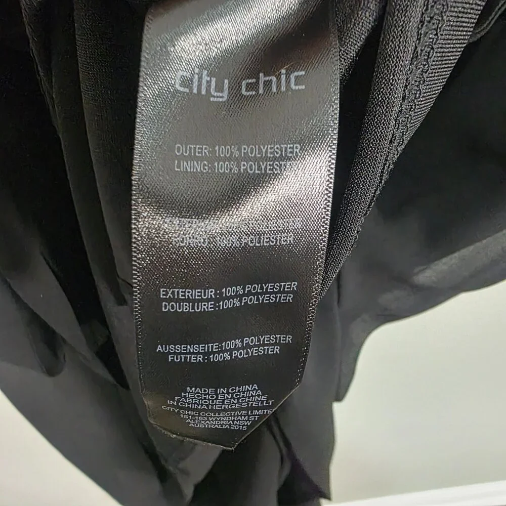 CITY CHIC Trendy Plus‎ Size Sleeveless Faux-Wrap Dress Size 16 - Picture 6 of 8